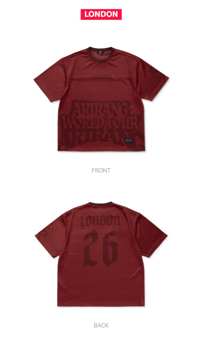 BTS - TOUR JERSEY EUROPE (WORLD TOUR 'ARIRANG' OFFICIAL MD)