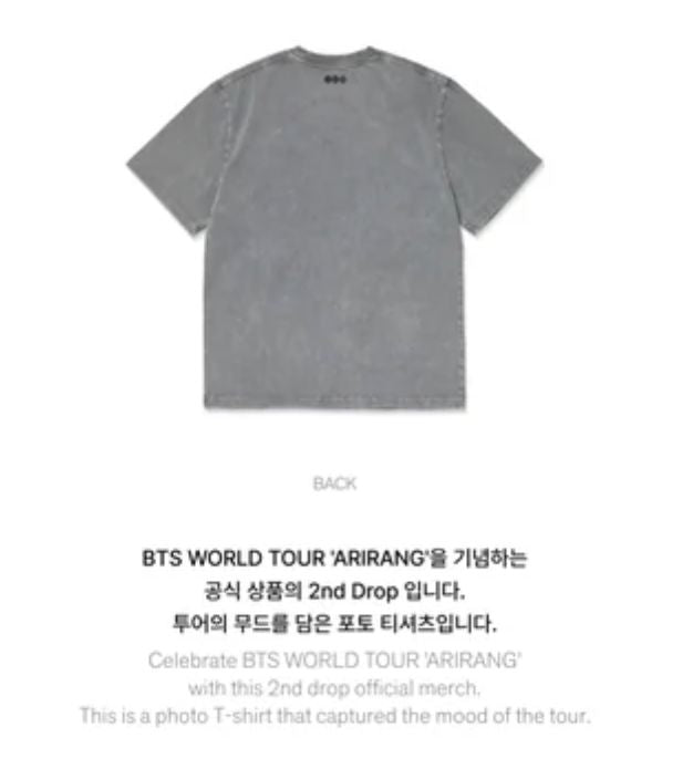 BTS - WORLD TOUR 'ARIRANG' 2ND DROP OFFICIAL MD Nolae