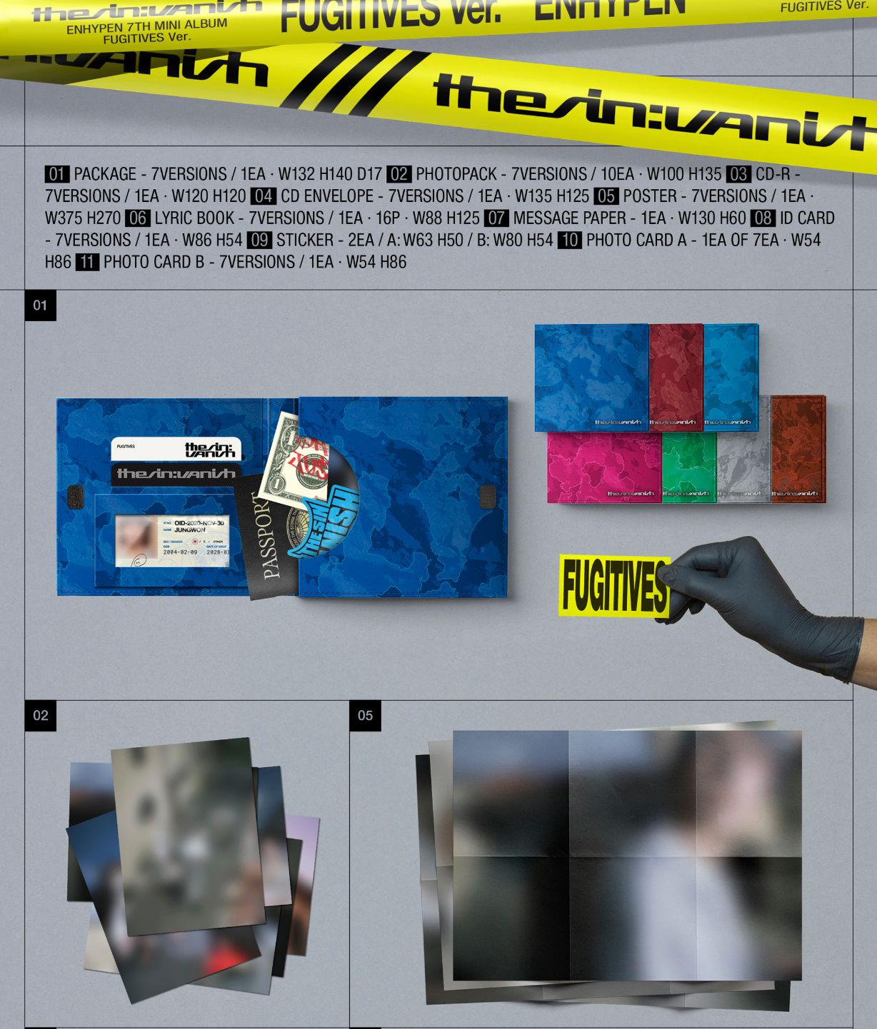 ENHYPEN - THE SIN: VANISH (FUGITIVES VER.) + Musickorea Gift Nolae