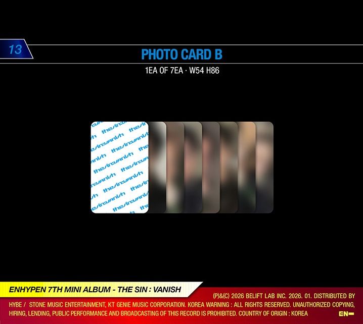 ENHYPEN - THE SIN: VANISH + Musickorea Gift