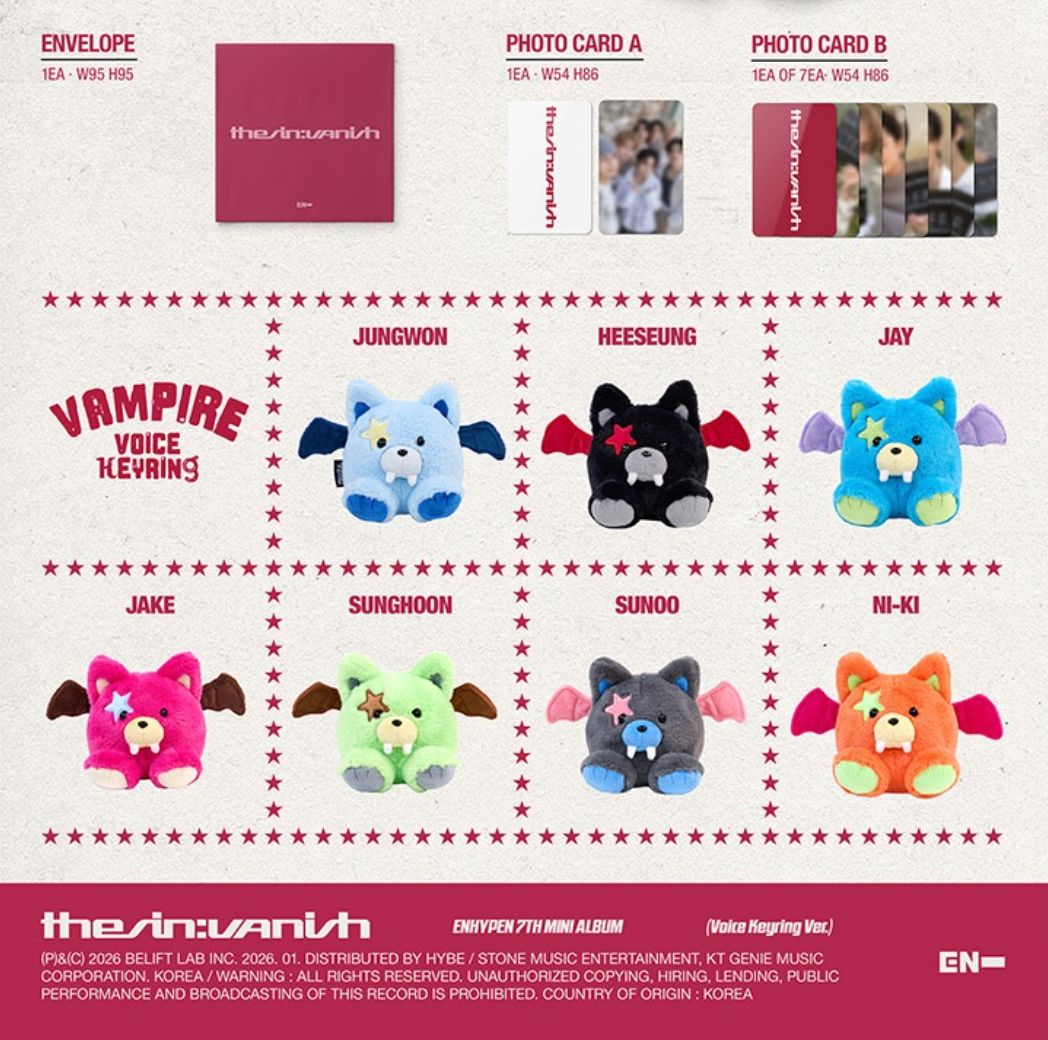 ENHYPEN - THE SIN: VANISH (VOICE KEYRING VER.)