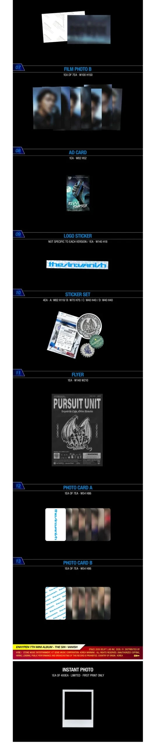 ENHYPEN - THE SIN: VANISH + WEVERSE GIFT Nolae