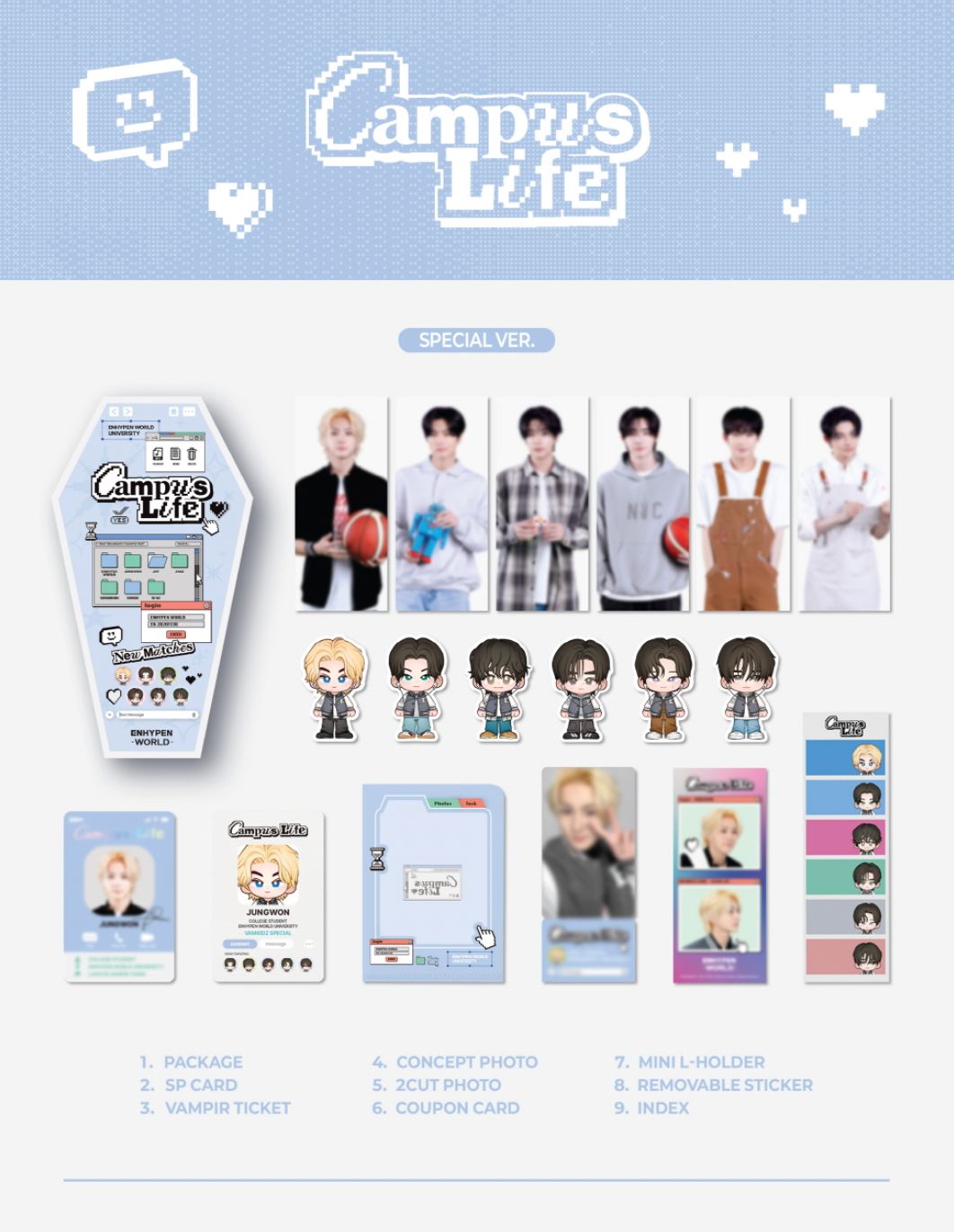ENHYPEN - WORLD COUPON CARD COLLECTION (CAMPUS LIFE VER.) Nolae