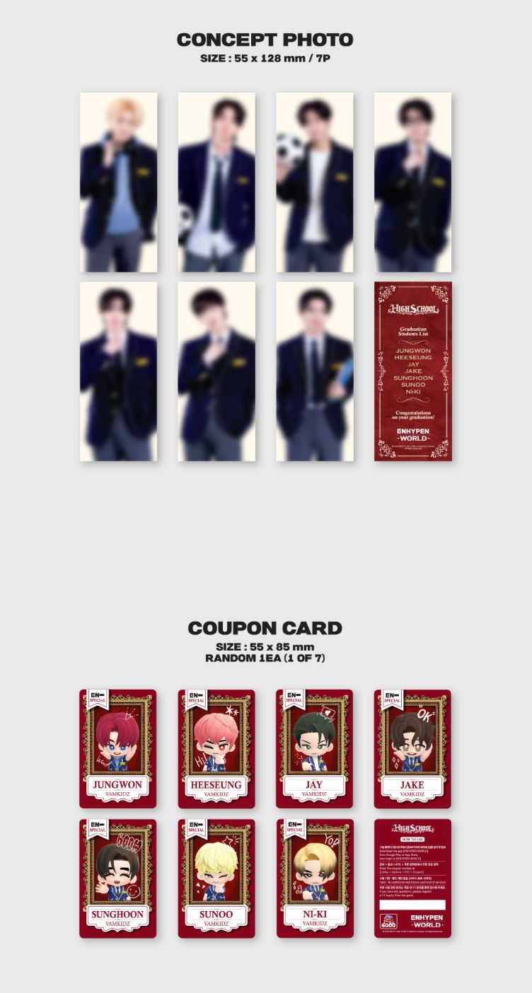 ENHYPEN HIGH SCHOOL SPECIAL sp ニキ ENHYPEN - WORLD COUPON CARD COLLECTION (HIGH SCHOOL VER.)