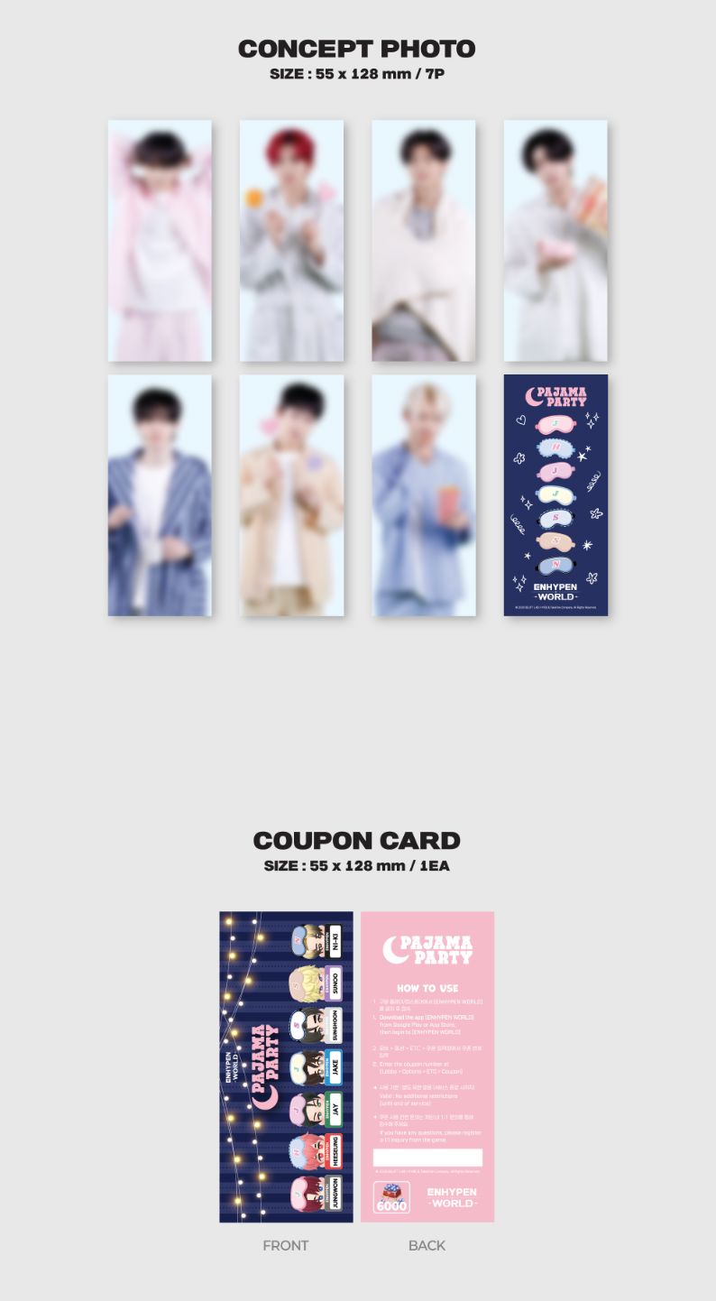 ENHYPEN - WORLD COUPON CARD COLLECTION (PAJAMA PARTY VER.) Nolae