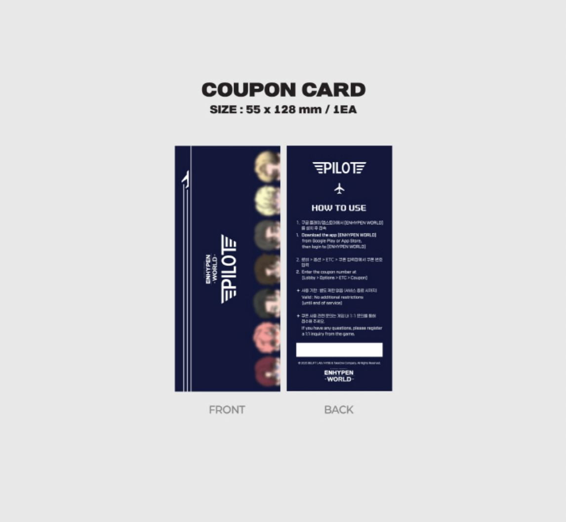 ENHYPEN - WORLD COUPON CARD COLLECTION (PILOT BASIC VER.)