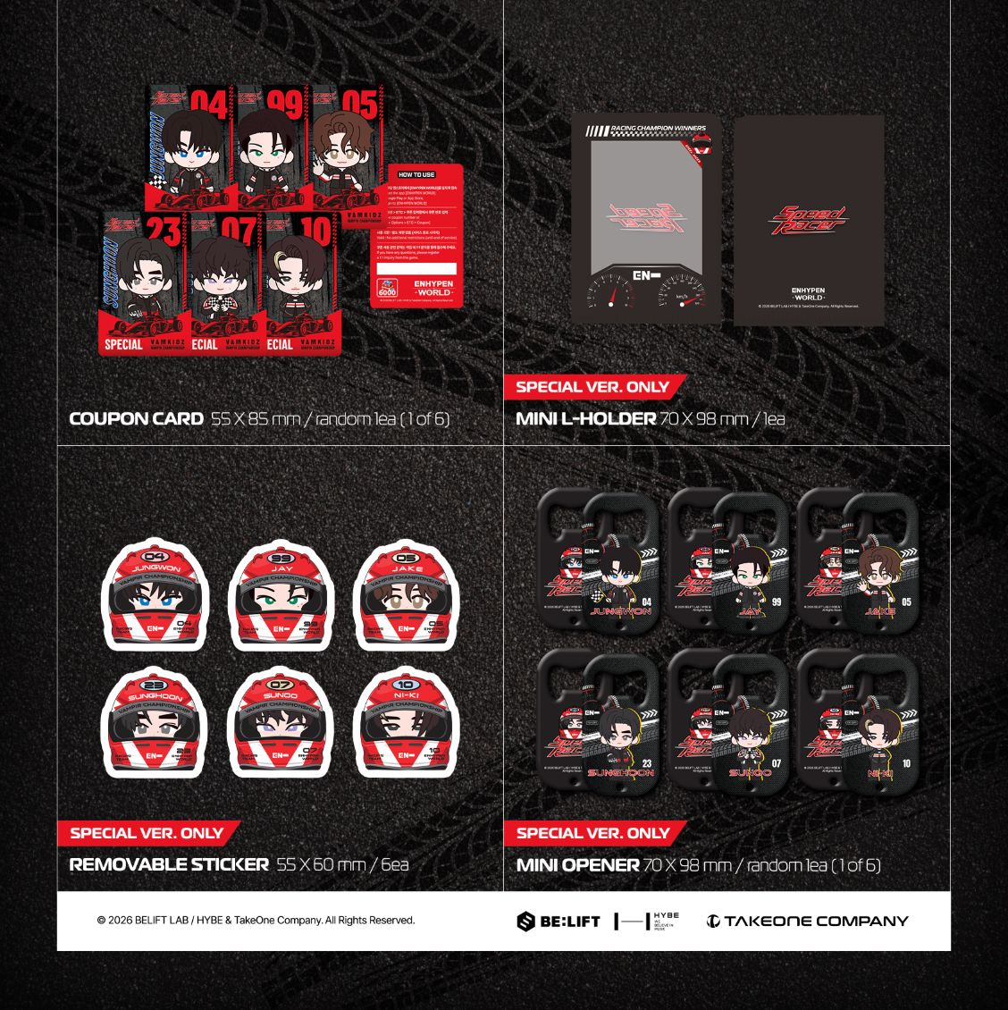ENHYPEN - WORLD COUPON CARD COLLECTION (SPEED RACER VER.) Nolae