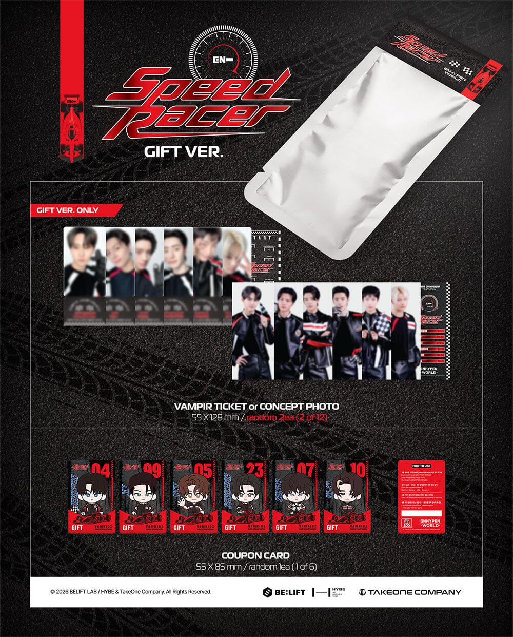 ENHYPEN - WORLD COUPON CARD COLLECTION (SPEED RACER VER.)