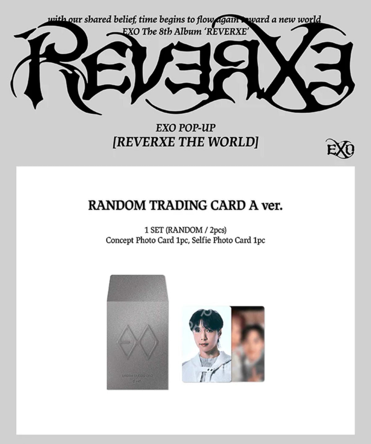 EXO - RANDOM TRADING CARD (EXO POP-UP 'REVERXE THE WORLD' OFFICIAL MD)