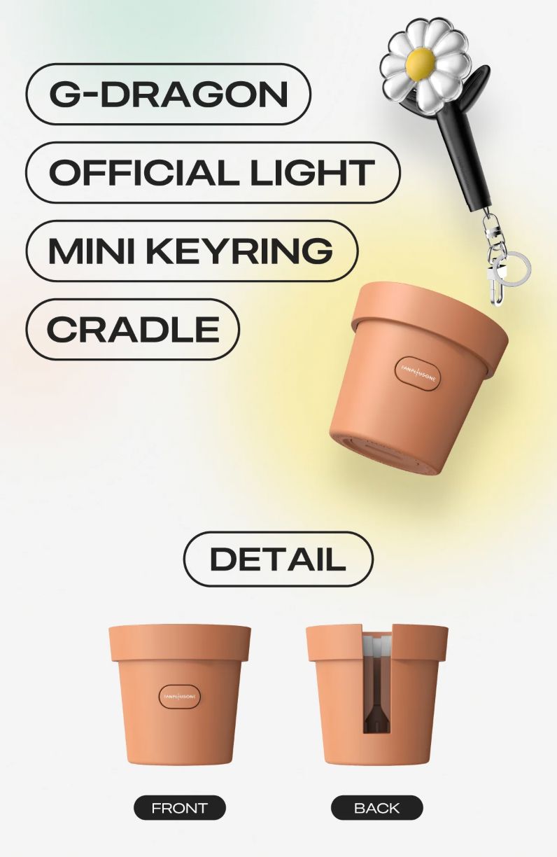 G-DRAGON 大阪限定　公式ミニキーリング　2色+CRADLE セット G-DRAGON Official Light Stick Keyring Cradle – Choice Music LA