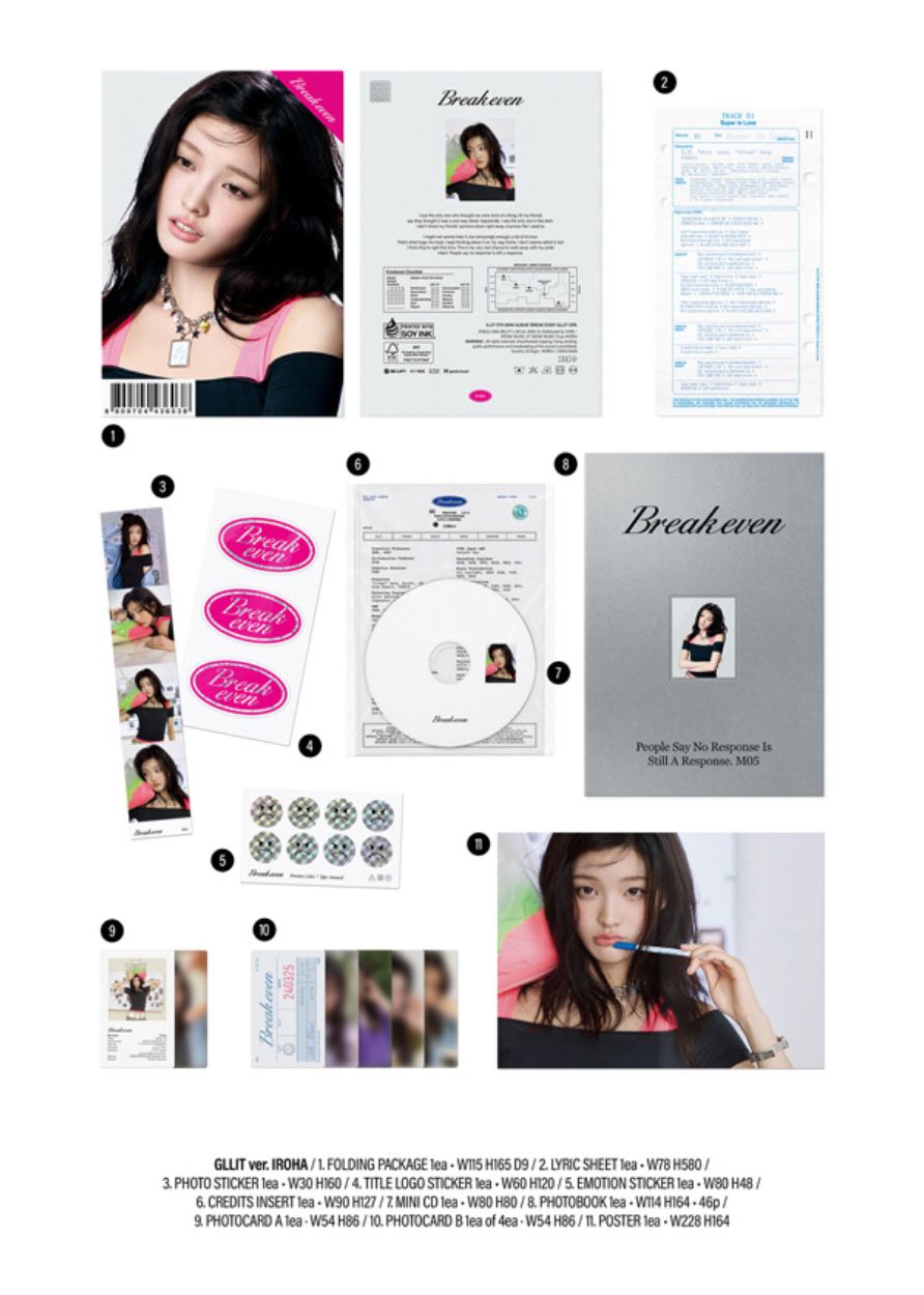 ILLIT - BREAK EVEN (GLLIT VER.) SET + EARLY-BIRD Weverse Gift Nolae