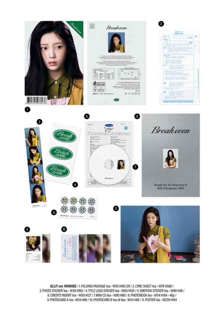 ILLIT - BREAK EVEN (GLLIT VER.) SET + EARLY-BIRD Weverse Gift Nolae