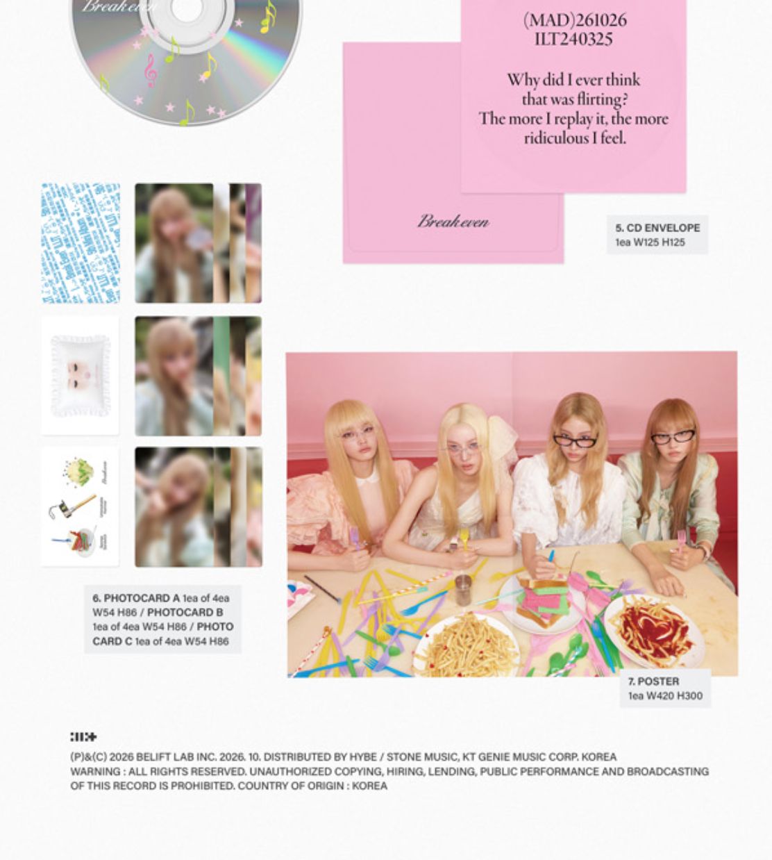 ILLIT - BREAK EVEN SET + EARLY-BIRD Weverse Gift Nolae