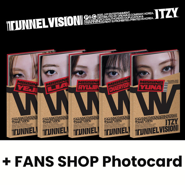 ITZY - TUNNEL VISION (MEMBER VER.) + FANS SHOP Photocard