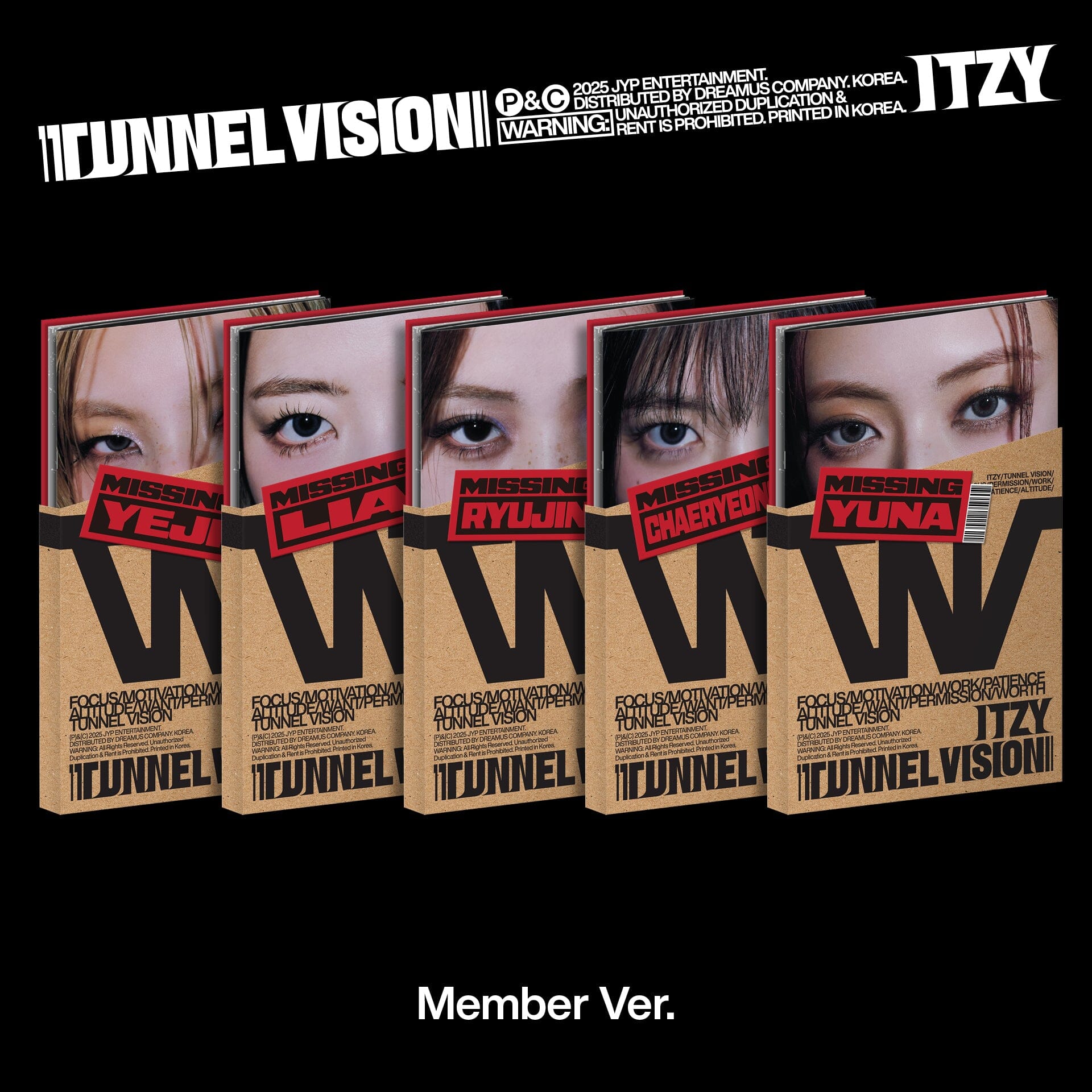 ITZY - TUNNEL VISION (MEMBER VER.) Nolae