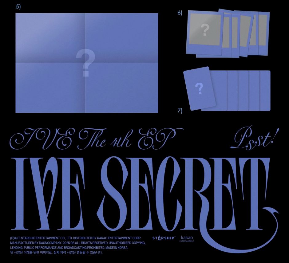 IVE - IVE SECRET (STANDARD & LOVED IVE SET) + Starship Square Photocards Nolae