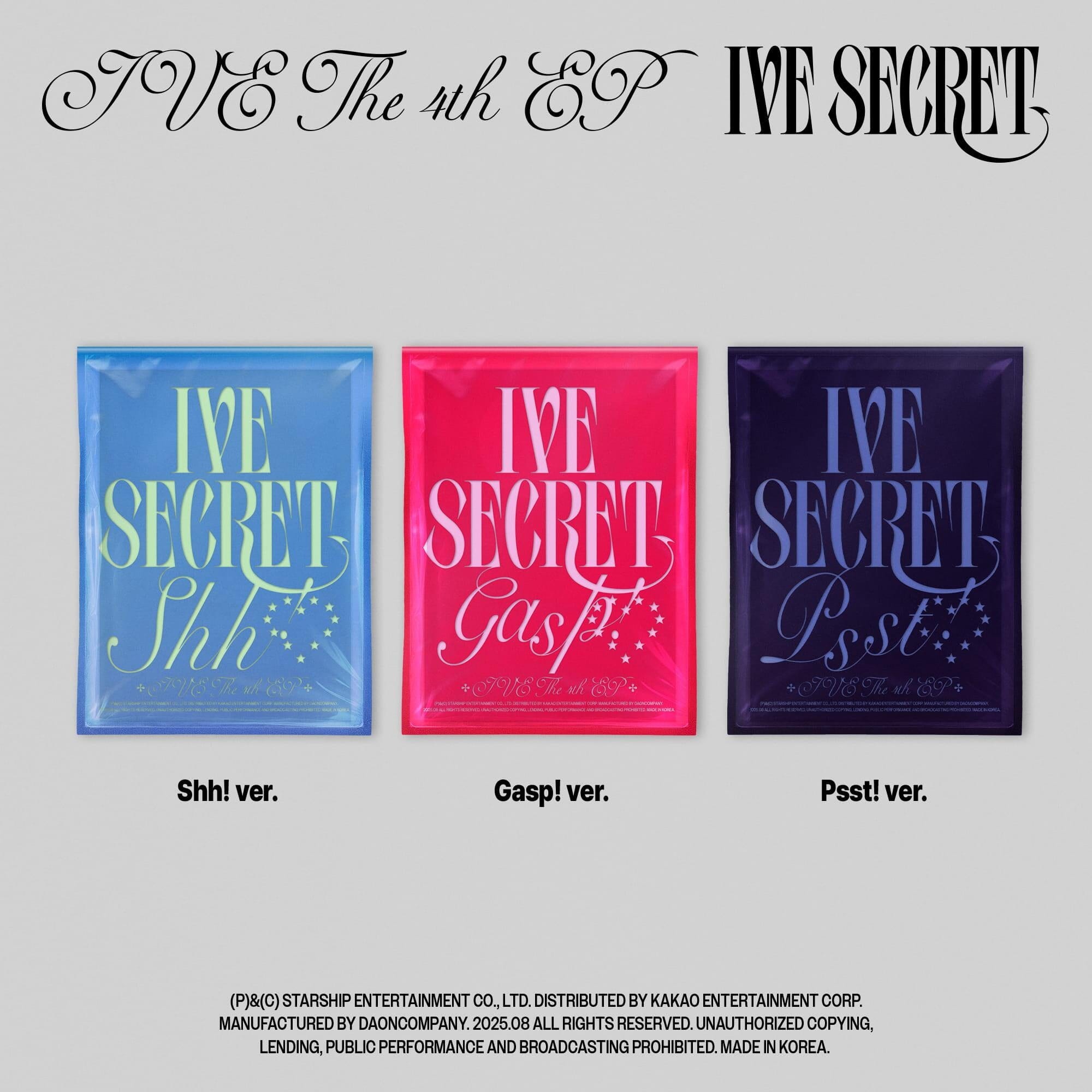IVE - IVE SECRET (STANDARD & LOVED IVE SET) + Starship Square Photocards Nolae