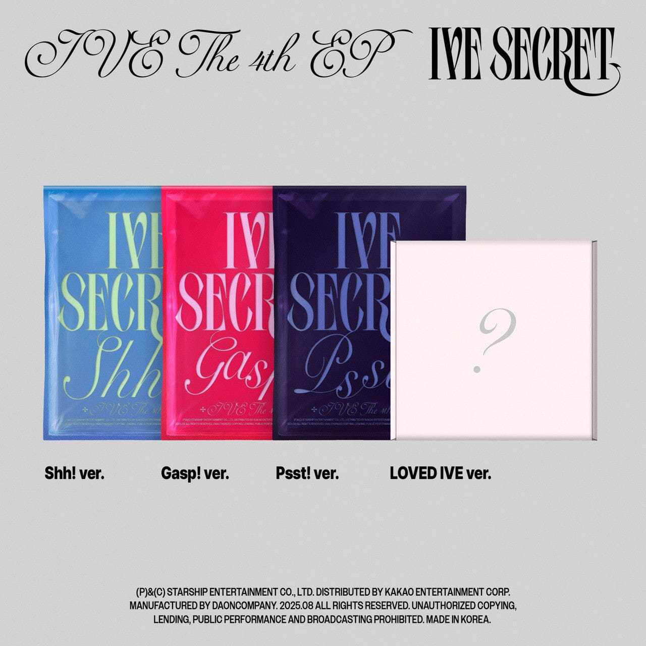 IVE - IVE SECRET (STANDARD & LOVED IVE SET) + Starship Square Photocards Nolae
