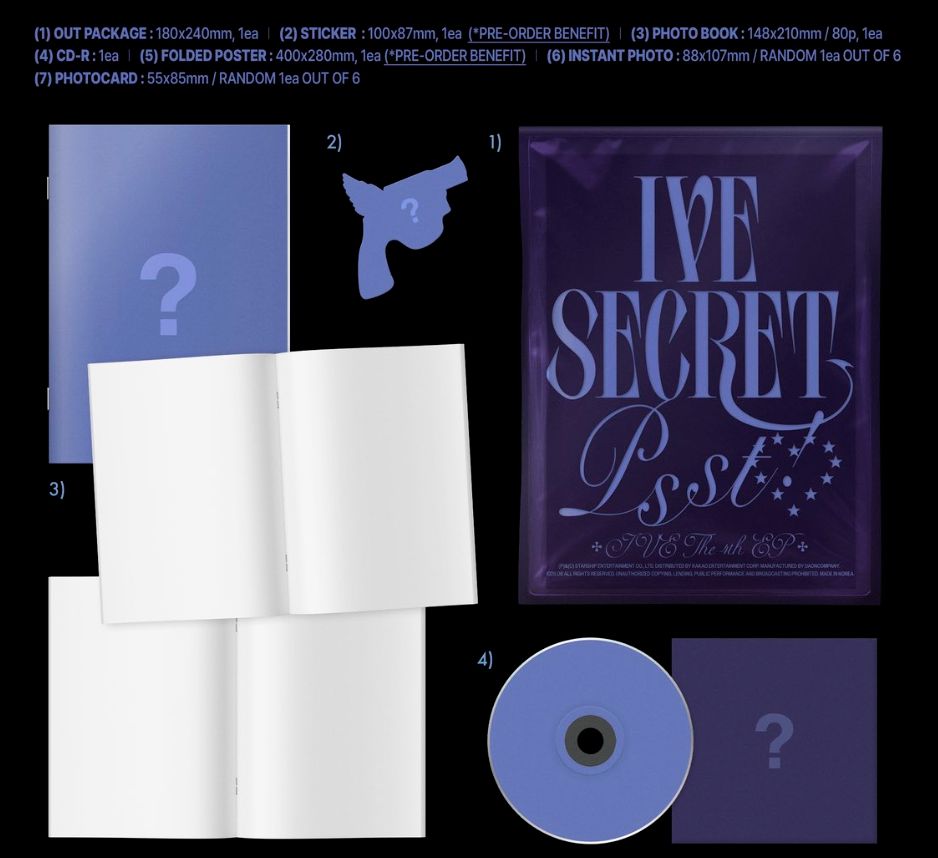 IVE - IVE SECRET + Starship Square Photocards Nolae