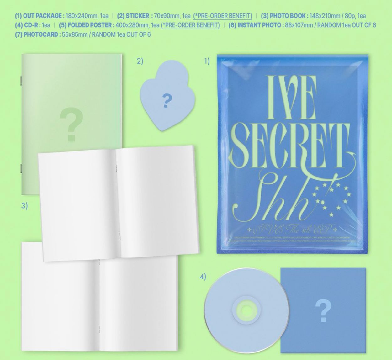 IVE - IVE SECRET + Starship Square Photocards Nolae