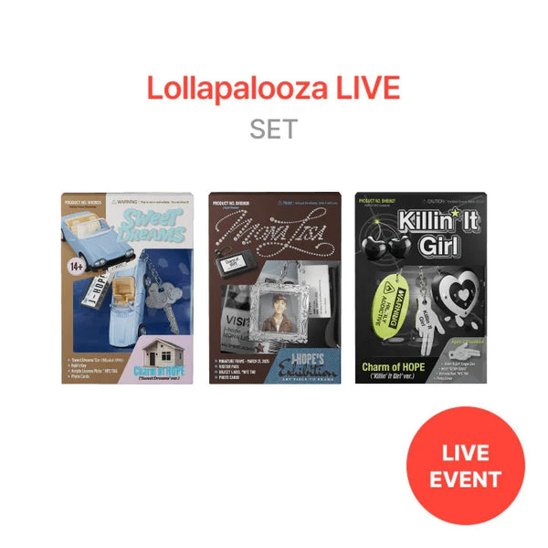 Lollapalooza LIVE Charm of HOPE 3形態封入トレカ j-hope-bts-charm-of-hope-