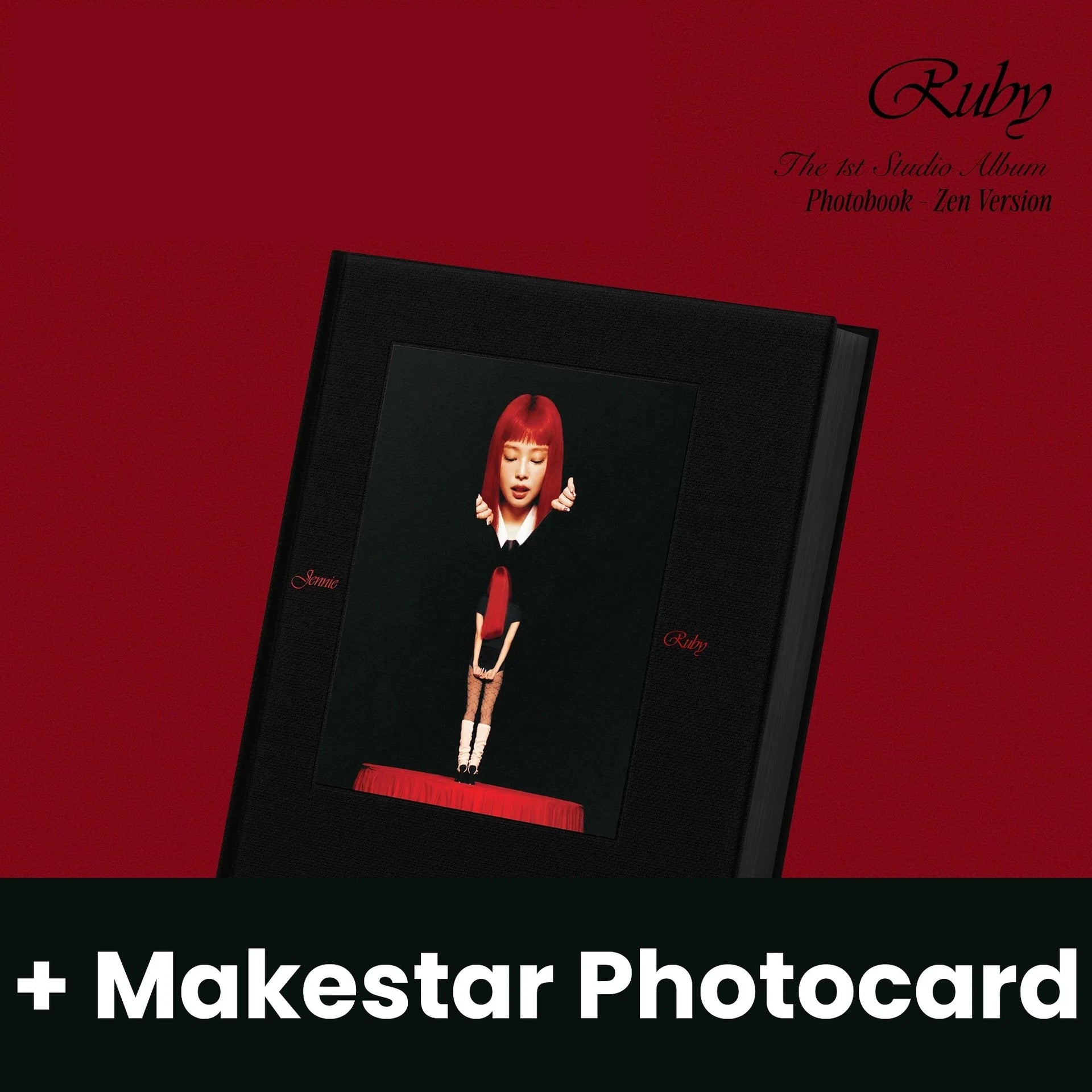 JENNIE (BLACKPINK) - RUBY (PHOTOBOOK VER.) + Makestar Photocard