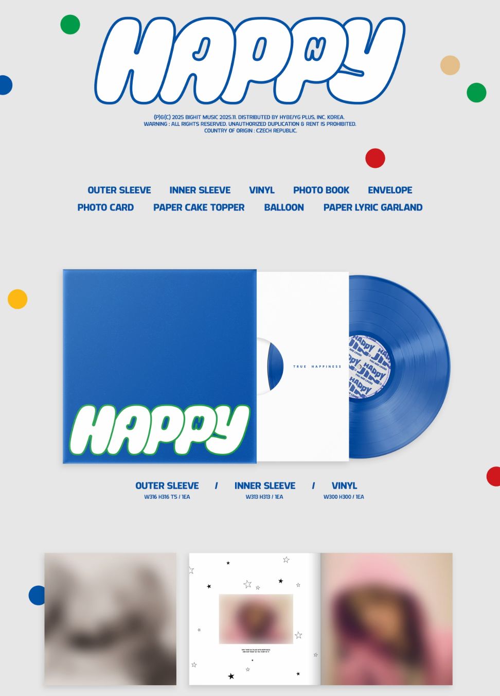 JIN (BTS) - HAPPY (LP VER.)