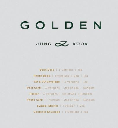 JUNGKOOK (BTS) - GOLDEN (1ST SOLO ALBUM) 2ND LUCKY DRAW Nolae