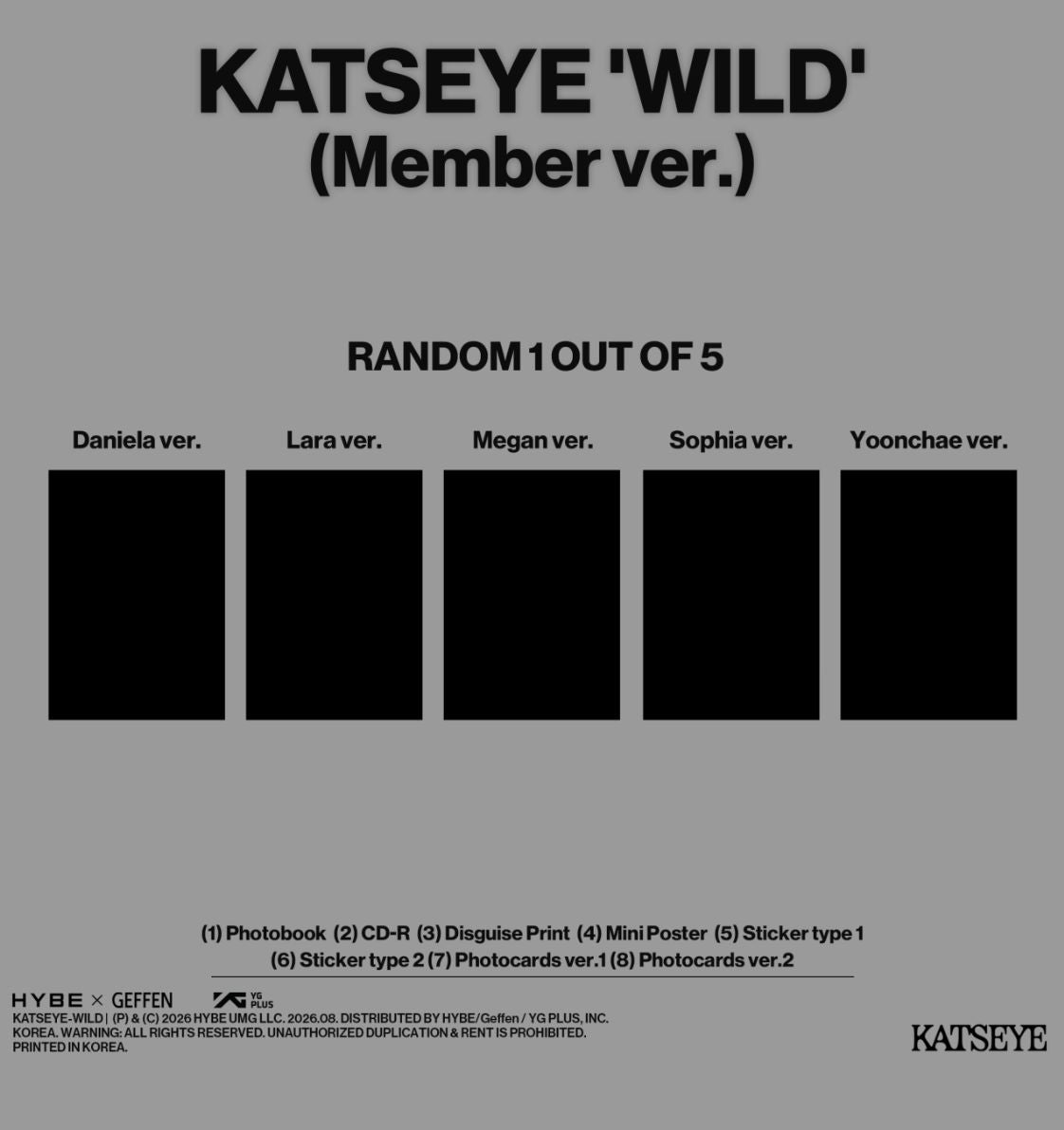 KATSEYE - WILD (MEMBER VER.) Nolae