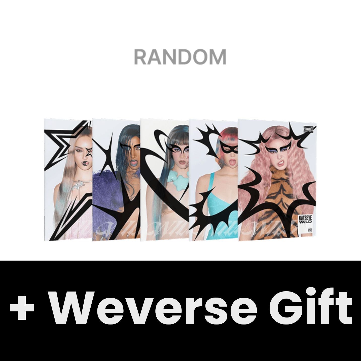 KATSEYE WILD 韓国 weverse ラキドロ トレカ セット コンプ KATSEYE - WILD (MEMBER VER.) SET + Weverse Gift