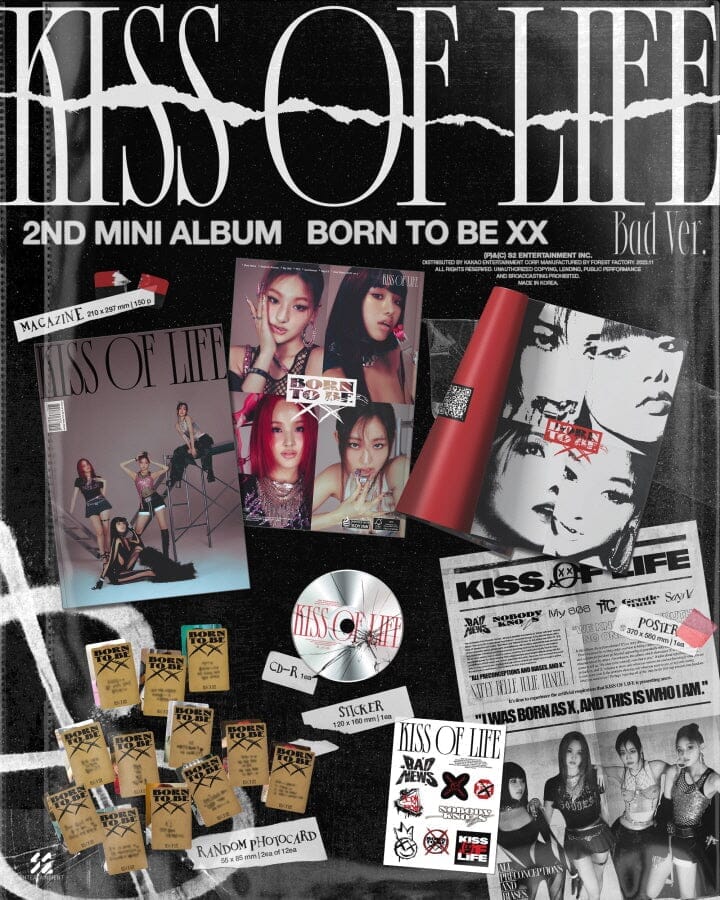 KISS OF LIFE - BORN TO BE XX (2ND MINI ALBUM) + Whosfan Photocard Nolae Kpop