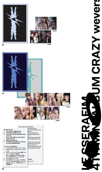 LE SSERAFIM - CRAZY (4TH MINI ALBUM) WEVERSE ALBUMS VER. Nolae