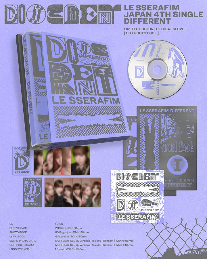Le Sserafim DIFFERENT weverse 大阪 15枚 LE SSERAFIM - DIFFERENT (JAPAN 4TH SINGLE) + Weverse Gift