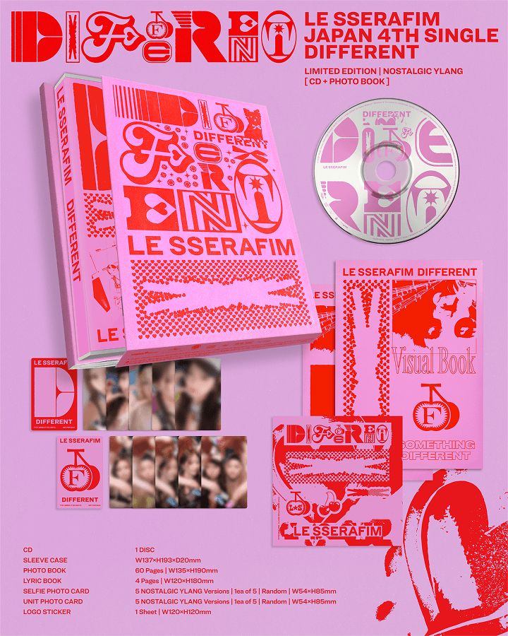 LE SSERAFIM - DIFFERENT (JAPAN 4TH SINGLE) + Weverse Gift