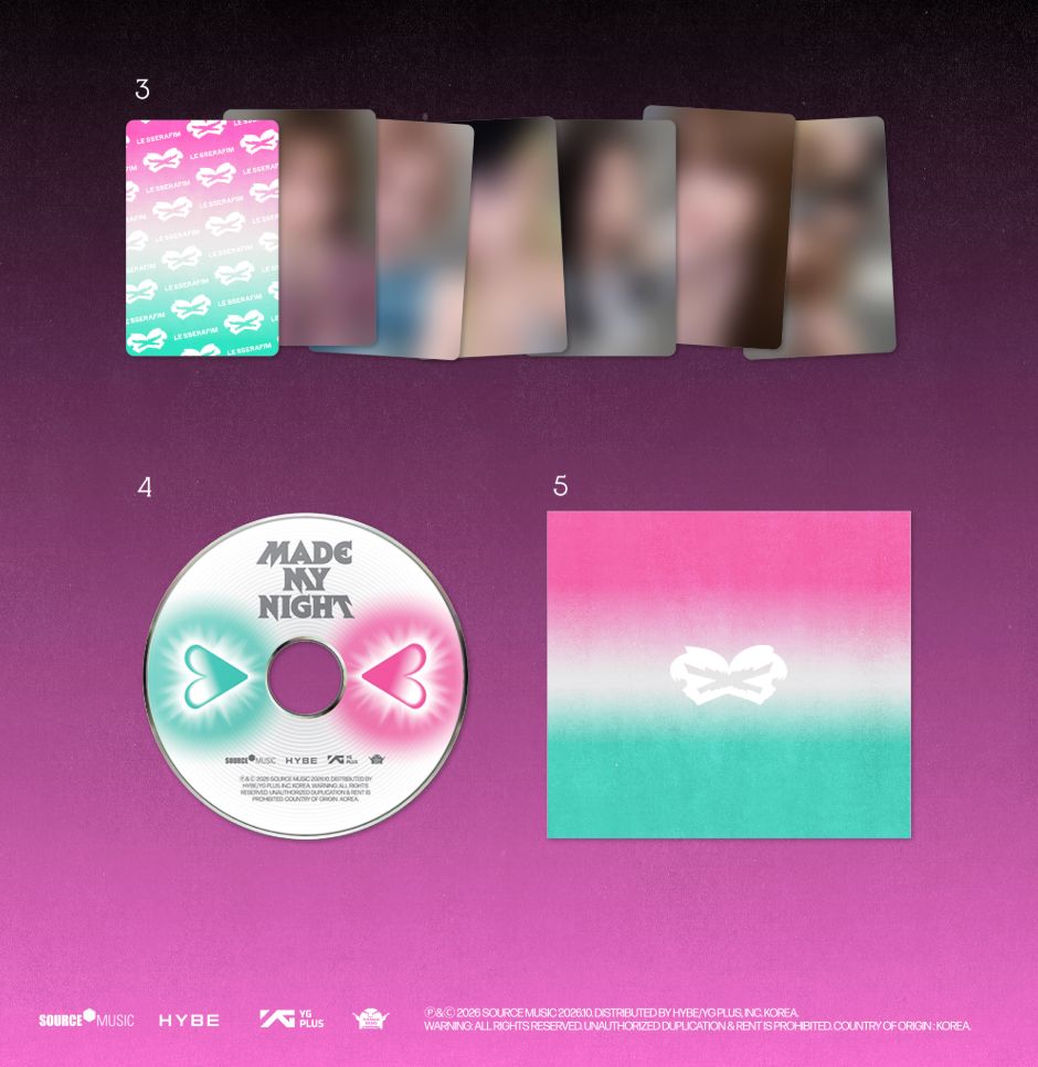 LE SSERAFIM - MADE MY NIGHT (GLOW CLICKER KEYCHAIN VER.) Nolae