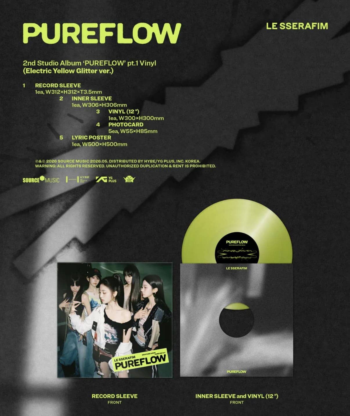 LE SSERAFIM - 'PUREFLOW' PT.1 (VINYL)
