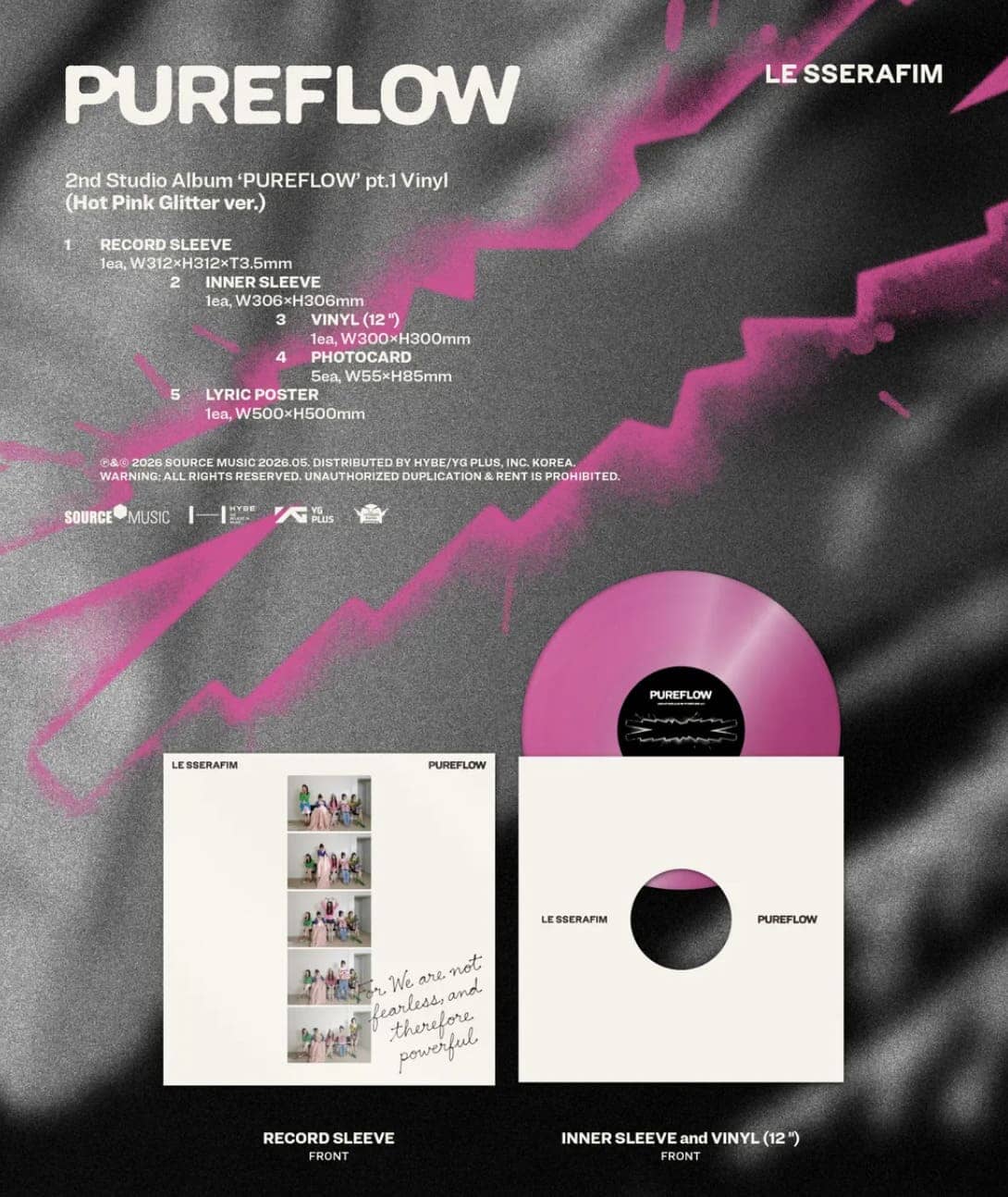 LE SSERAFIM - 'PUREFLOW' PT.1 (VINYL)