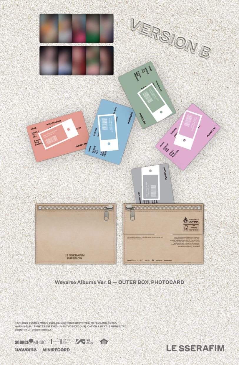 LE SSERAFIM - 'PUREFLOW' PT.1 (WEVERSE ALBUMS VER.) SET + Weverse Gift