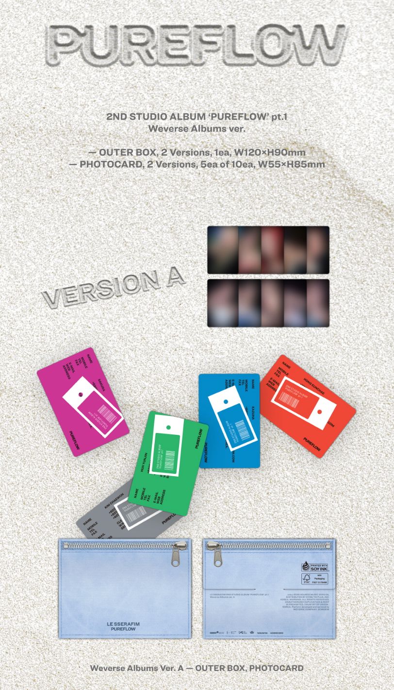 LE SSERAFIM - 'PUREFLOW' PT.1 (WEVERSE ALBUMS VER.) SET + Weverse Gift