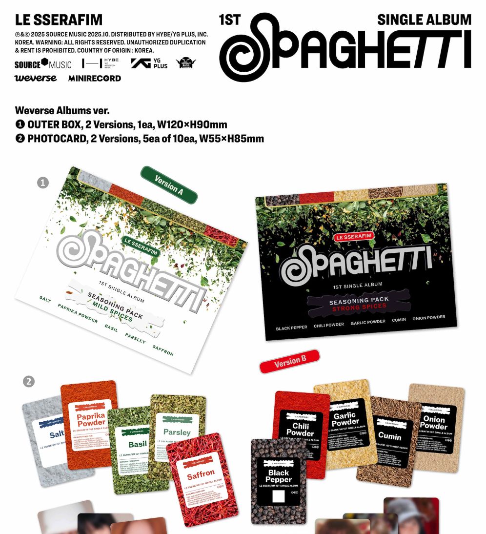 LE SSERAFIM - SPAGHETTI (WEVERSE ALBUMS VER.) + Soundwave Gift