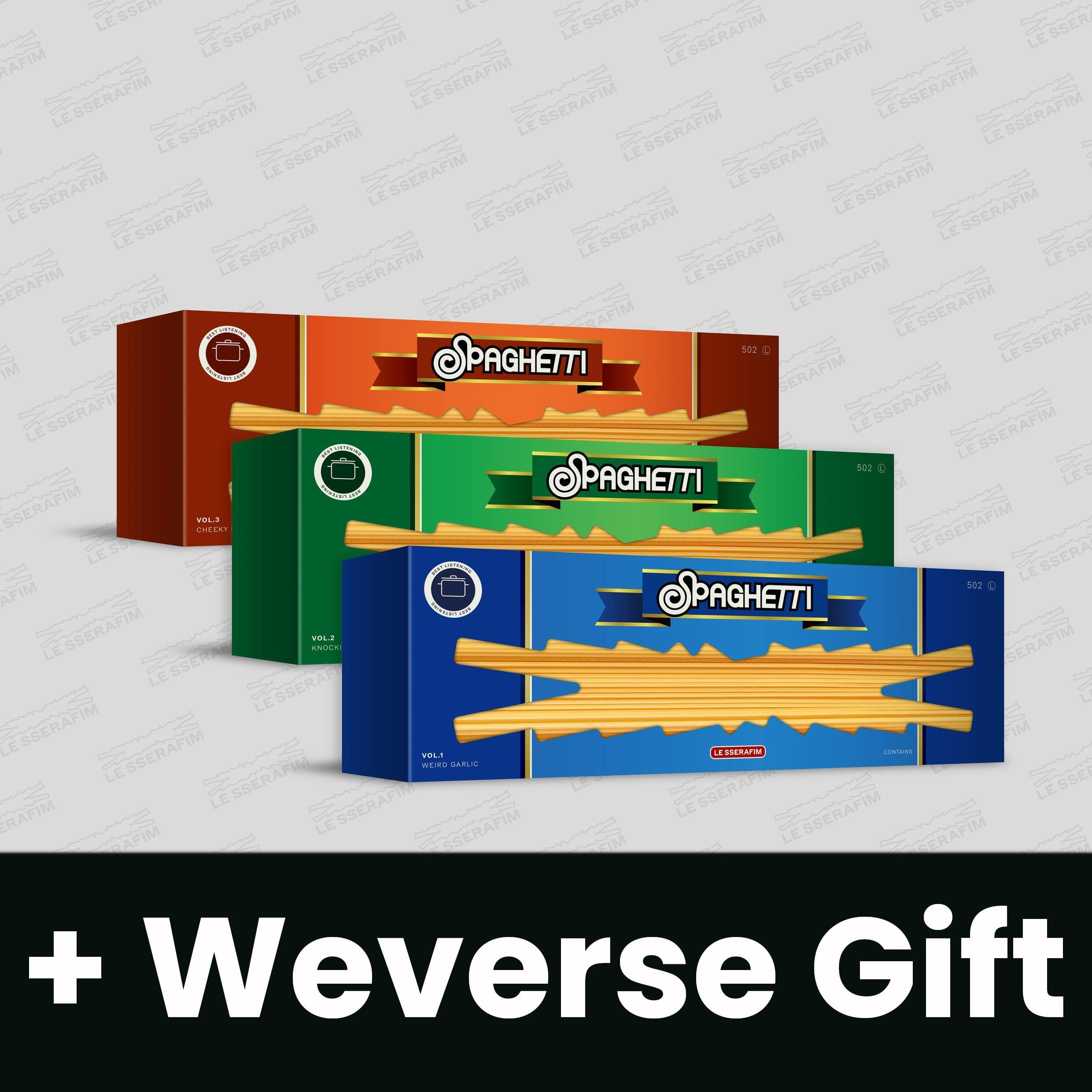 LE SSERAFIM - SPAGHETTI + Weverse Gift