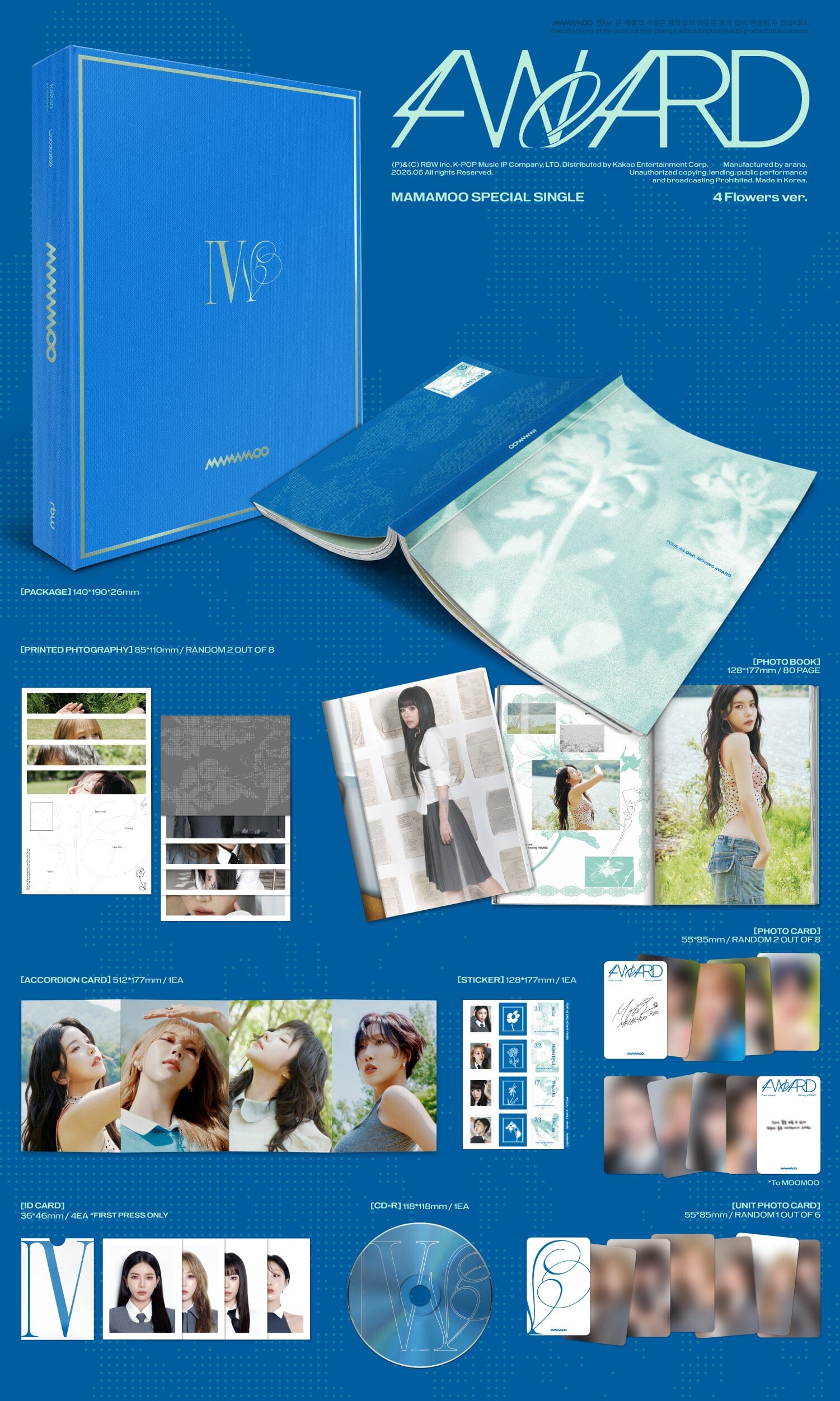 MAMAMOO - 4WARD (4 FLOWERS VER.)