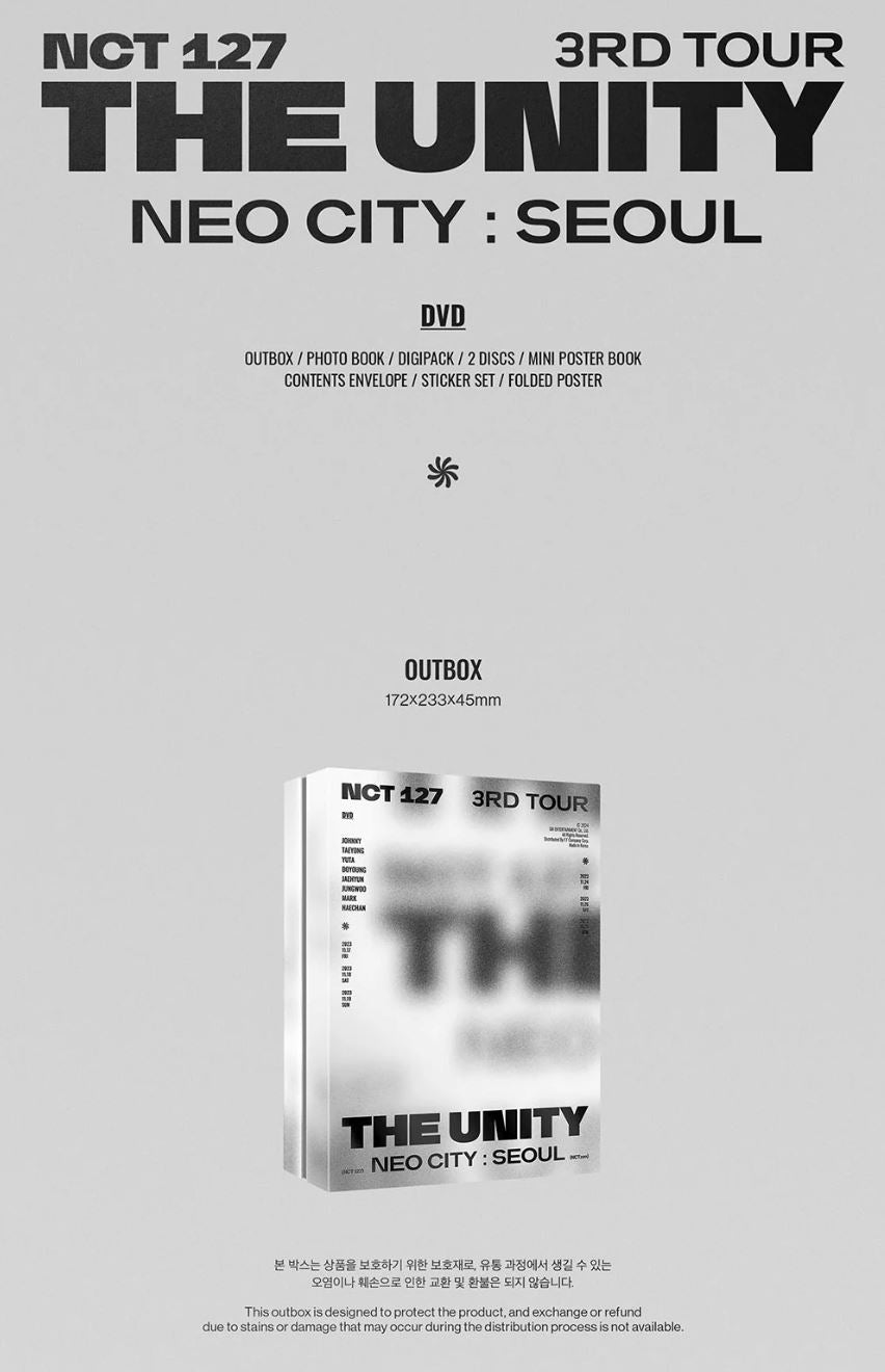 NCT 127 - 3RD TOUR 'THE UNITY' NEO CITY : SEOUL (DVD/ BLU-RAY/ DIGITAL CODE) Nolae