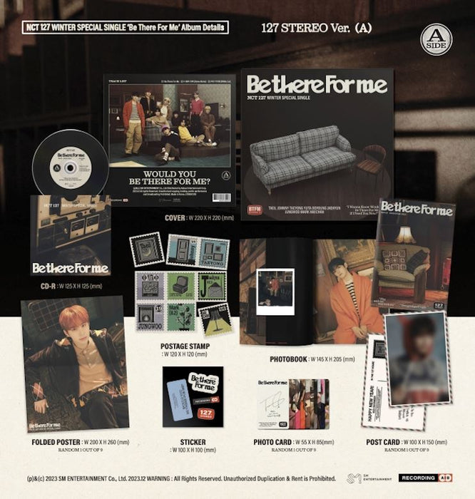NCT 127 - WINTER SPECIAL SINGLE [BE THERE FOR ME] 127 STEREO VER. + Extra Photocard Nolae