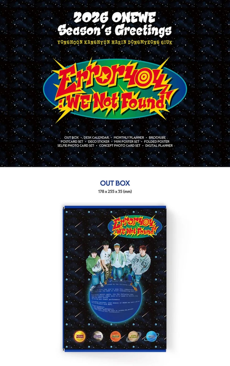 ONEWE - 2026 SEASON'S GREETINGS (ERROR 404 : WE NOT FOUND) + Bizent Gi