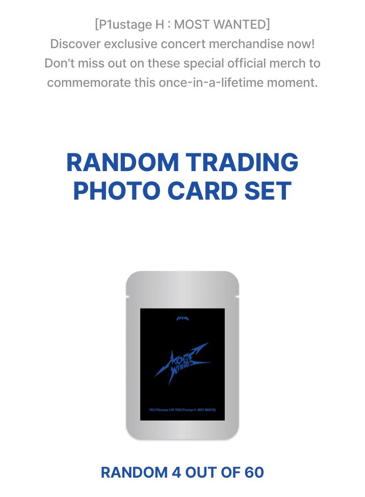 P1HARMONY - RANDOM TRADING PHOTO CARD SET (P1USTAGE H : MOST WANTED) Nolae