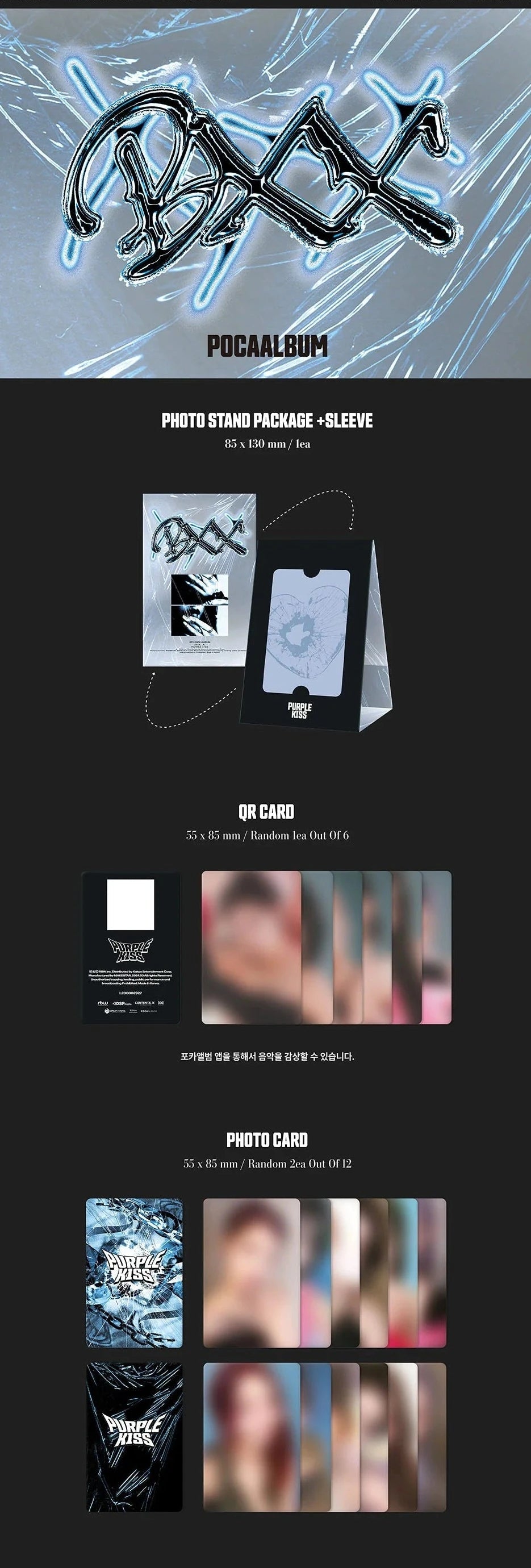 PURPLE KISS - BXX (6th Mini Album) CD Con Fotobook E Card Random - Foto 4