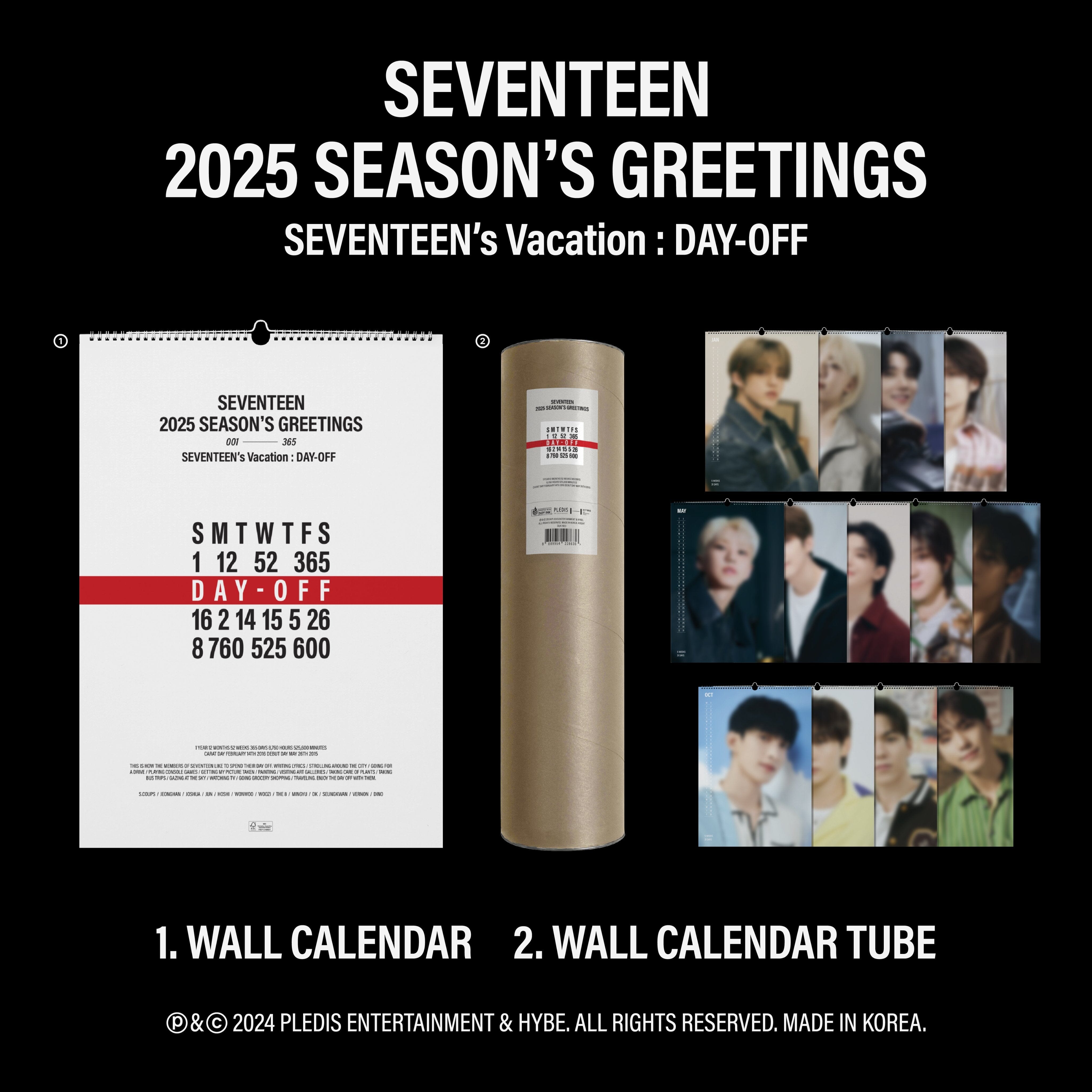 SEVENTEEN - 2025 SEASON'S GREETINGS + WALL CALENDAR SET + Weverse Gift Nolae