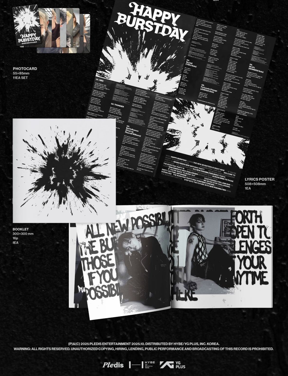 セブチHAPPY BURSTDAY ユニバ ラキドロ ヒポチセット4枚 セブチHAPPY