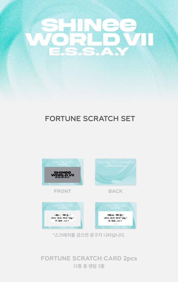 SHINEE - FORTUNE SCRATCH CARD & BRACELET (WORLD Ⅶ [E.S.S.A.Y